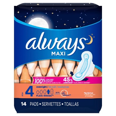 Always Maxi Overnight with wing 