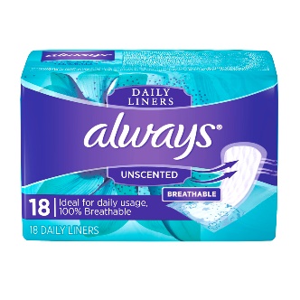 Always Daily Breathable Liners Unscented 