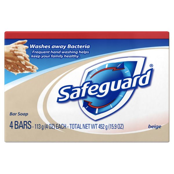 Safeguard Bar Soap - Beige - 4 Bars