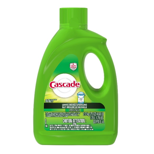 Cascade Lemon W/Clorox 75oz 